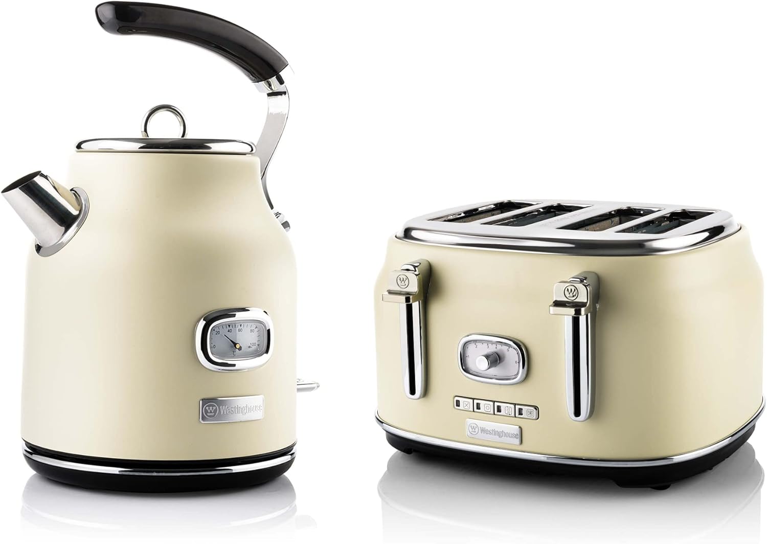 توستر و کتری وستینگهاوس آمریکا  Westinghouse‎‎ ‎‎WES06 لیتری 1.7 ، فیلتر رسوب آهک و محافظ در برابر گرمای بیش از حد، توستر چهار شیار با گرم کن و سینی خرده نان